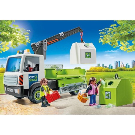 Camion de reciclare sticla cu container